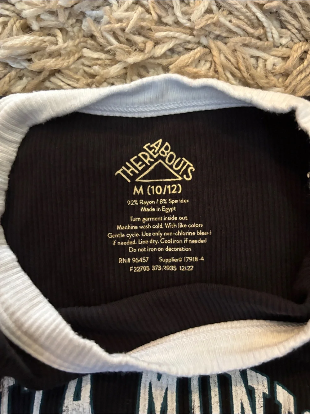 Santa Monica Black Tank Top with White Trim for Kids